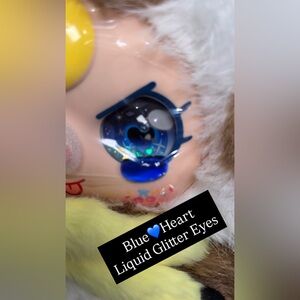🐵MONKEY🐵 Baby Three 800% AI 🤖 Rare blue Liquidglitter Crying eyes & happy face